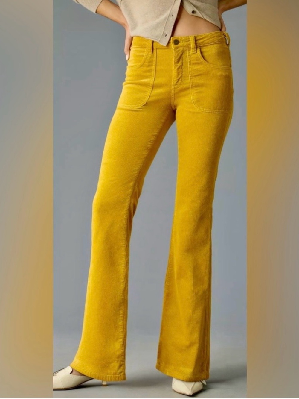 Anthropologie Pilcro The Icon Chop Pocket Low Rise Women’s Corduroy Pant autumn - Picture 2 of 8